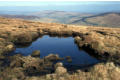 Peaty pool and the view to Wensleydale