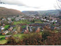 Looking down on Knighton from Garth Hill