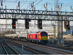 Meanwhile, 67 013 is arriving with the 04.33 from Cardiff, the 07.30 to Manchester