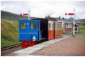 Clyde and train at Leadhills station