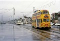 &quot;Macdonalds&quot; - tram in the rain, Blackpool