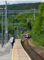 Abercynon - train for Aberdare approaches